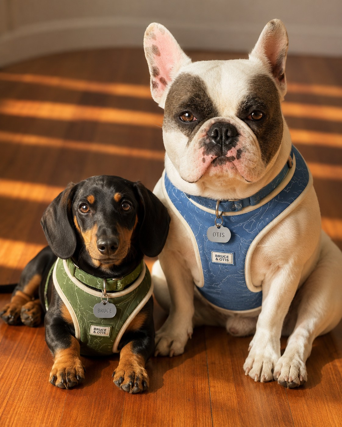 Bruce and Otis in their Adventure Gear