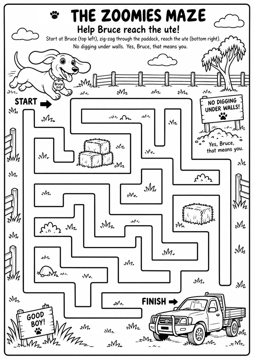 Maze activity page